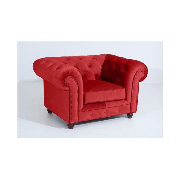 Rdeč fotelj Max Winzer Orleans Velvet-image-2