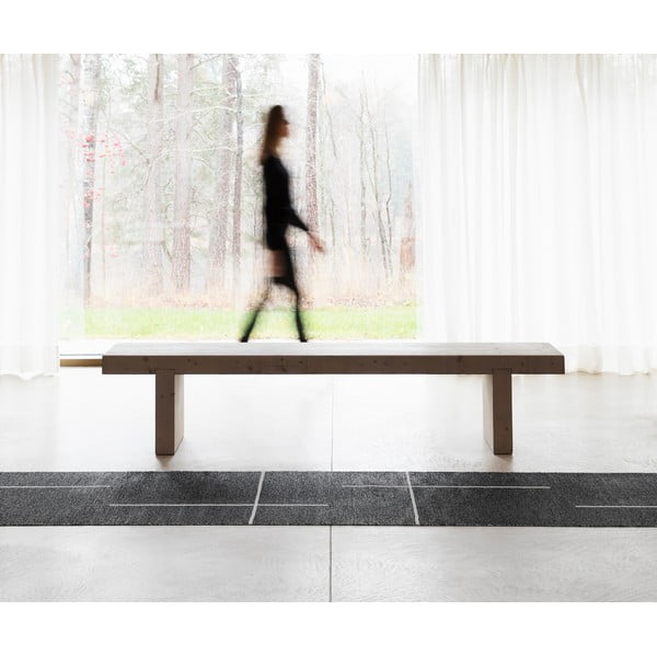 Črna notranja in zunanja preproga 70x90 cm Fred Black – Pappelina-image-1