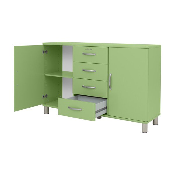 Zelena nizka komoda 146x92 cm Malibu - Tenzo-image-3