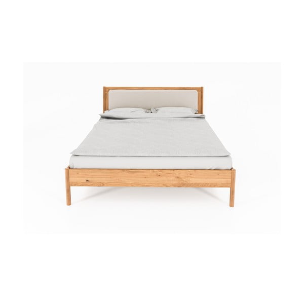 Oblazinjena hrastova zakonska postelja 160x200 cm Pola - The Beds-image-4