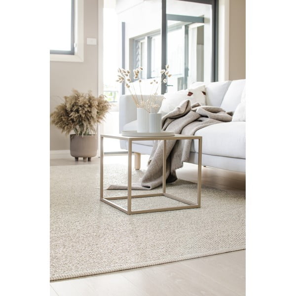 Kremno bela notranja in zunanja preproga 180x220 cm Mono Linen Vanilla – Pappelina-image-1