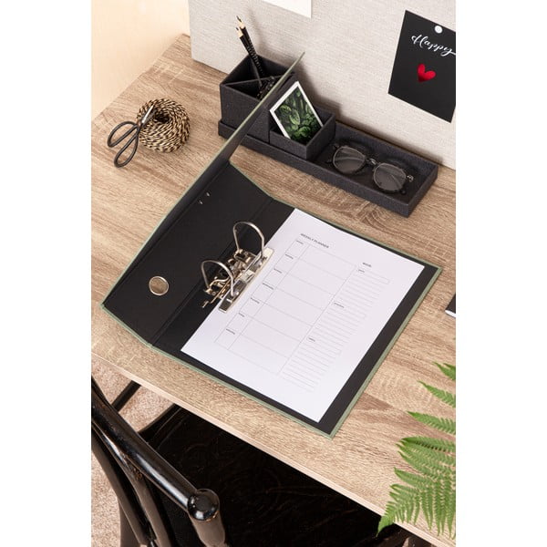 Zelen kartonast organizator za dokumente Archie Canvas Paper Laminate – Bigso-image-1