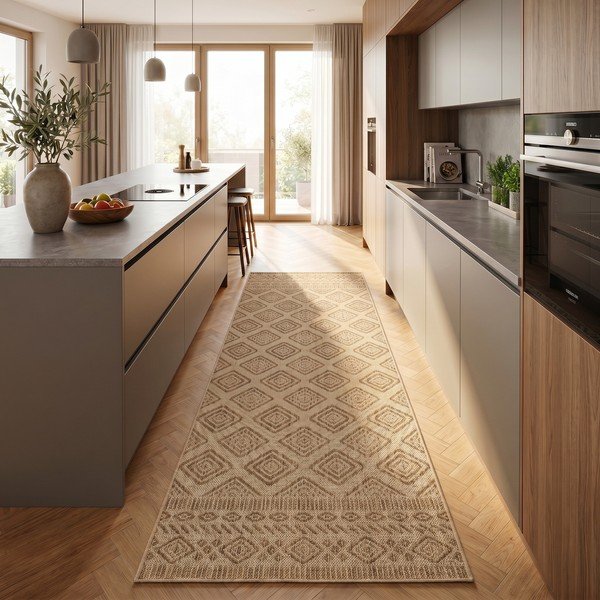 Bež zunanji in notranji tekač 80x250 cm Mira 1452 – Ayyildiz Carpets-image-1