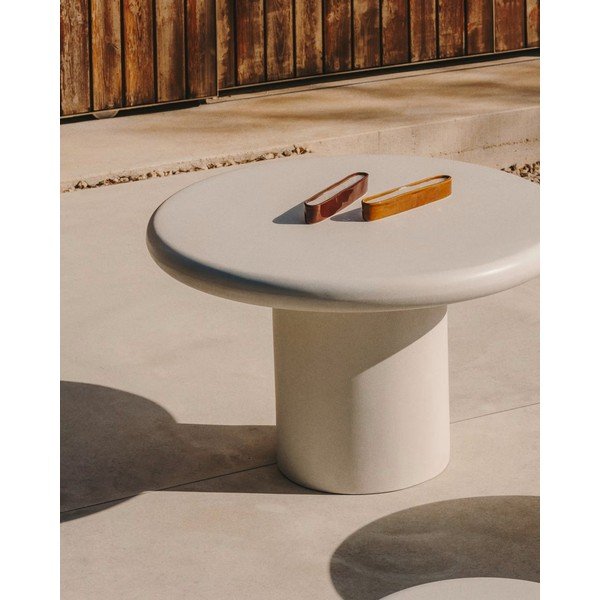 Okrogla vrtna jedilna miza ø 90 cm Addaia - Kave Home-image-1