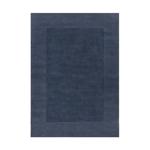 Temno modra volnena preproga Flair Rugs Siena, 80 x 150 cm
