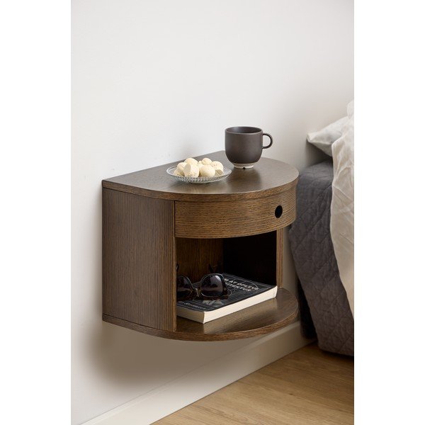 Nočna omarica v hrastovem dekorju v temni naravni barvi Paron – Actona-image-1