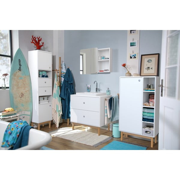 Bela stenska omarica z umivalnikom brez pipe 80x62 cm Color Bath – Tom Tailor-image-1