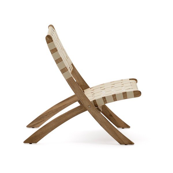 Vrtni fotelj iz masivnega lesa v naravni barvi Chabeli – Kave Home-image-4