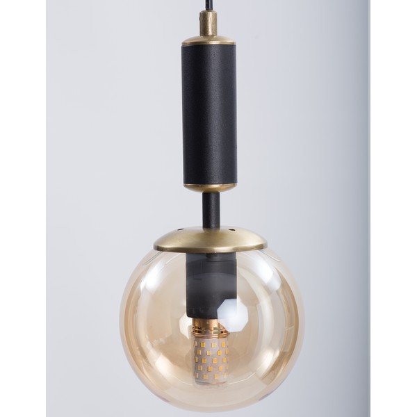 Rumena/črna viseča svetilka s steklenim senčnikom ø 15 cm Hector – Squid Lighting-image-1