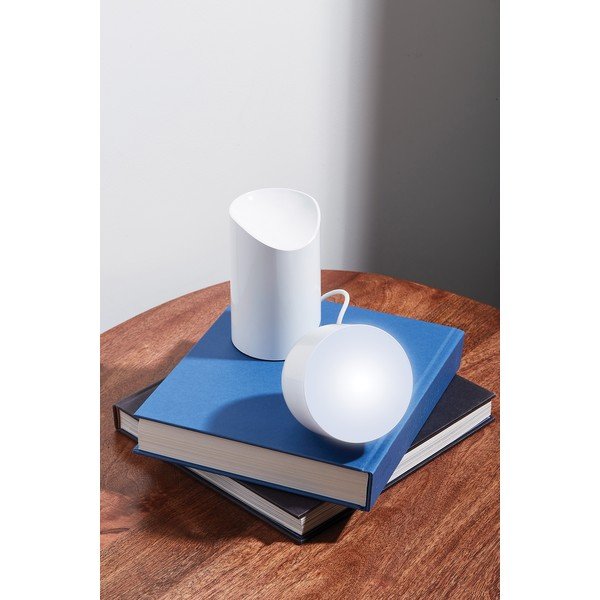 Bela LED namizna svetilka (višina 14 cm) Orbe – Lexon-image-2