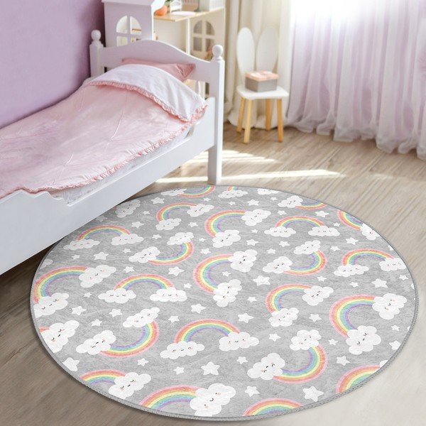 Siva otroška preproga ø 120 cm Comfort – Mila Home-image-1