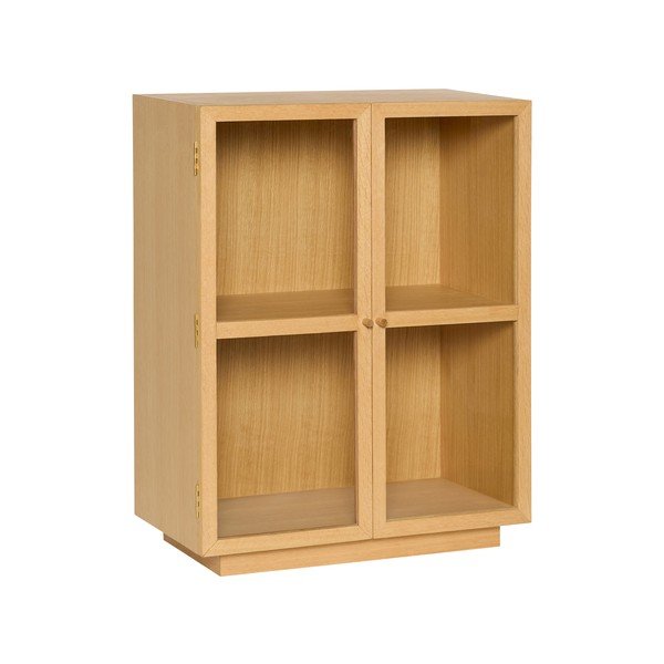 Stenska vitrina v hrastovem dekorju v naravni barvi 70x90x39 cm Mae – Hübsch