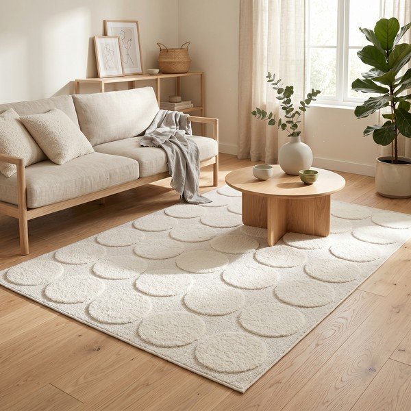 Kremno bela preproga 120x170 cm Bubble – ESTE-image-2