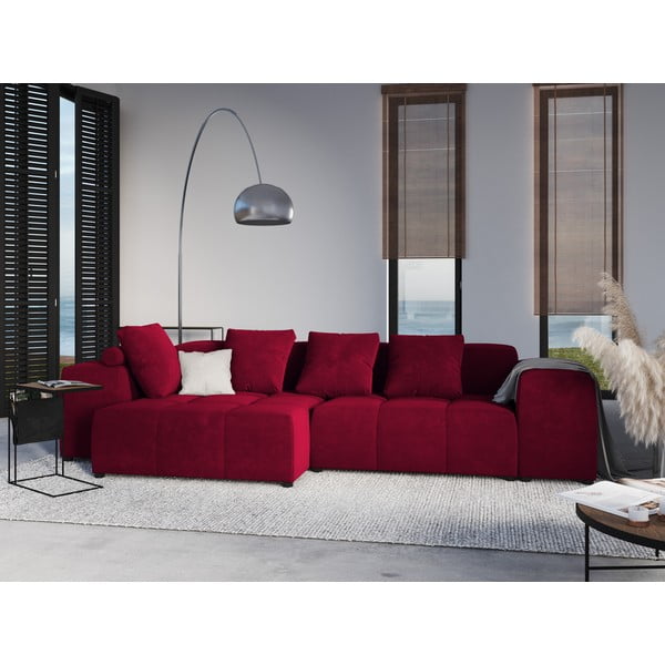 Rdeča žametna blazina za modularni kavč Rome Velvet - Cosmopolitan Design -image-4
