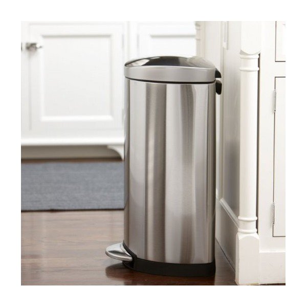 Srebrna mat košara za pedala simplehuman, 40 l-image-1