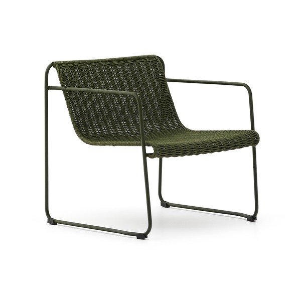 Zelen kovinski vrtni fotelj Maurina – Kave Home