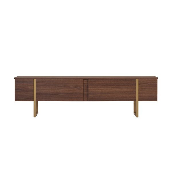 TV omarica v orehovem dekorju v temni naravni barvi 180x50x30 cm Onera – Kalune Design-image-4