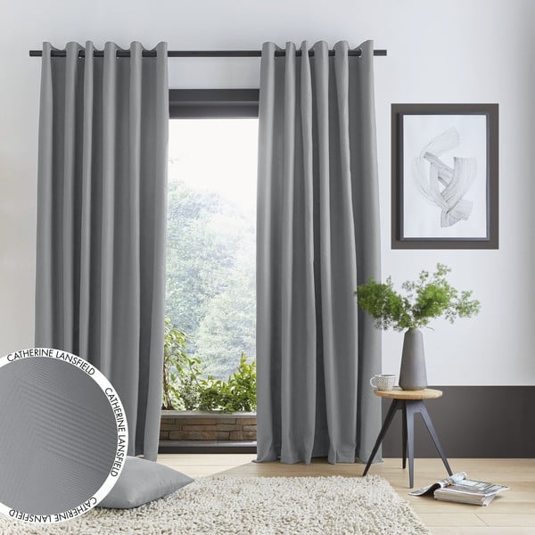 Sive zavese v kompletu 2 kos 229x168 cm Pinsonic - Catherine Lansfield-image-4