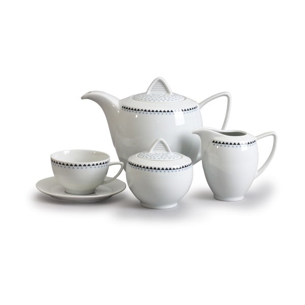 Porcelanast čajni servis s trikotniki Thun Lea
