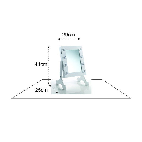 Kozmetično ogledalo z lučjo 29x44 cm Coffer Lux LED – Tomasucci-image-2