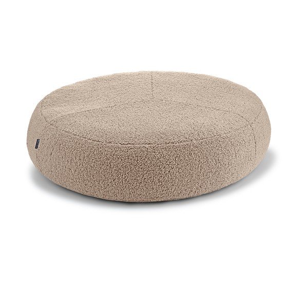 Bež bouclé podloga za pse ø 90 cm Senso Pouffe Greige M/L – MiaCara