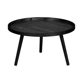Črna klubska mizica WOOOD Mesa, Ø 60 cm