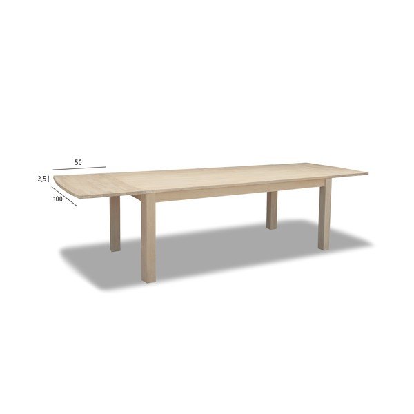 Dodatna mizna plošča iz masivnega hrasta 100x50 cm Paris – Furnhouse-image-2