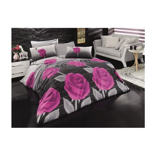 Vijolična posteljnina za zakonsko posteljo Dream, 200 x 220 cm