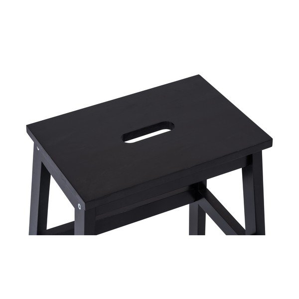 Črni stolček iz kavčukovca Corg - Bonami Selection-image-4