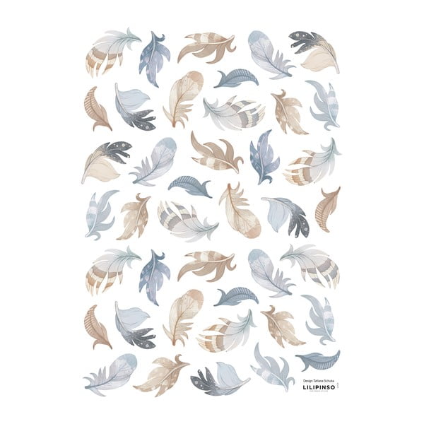 Nalepke 30x42 cm Feathers – Lilipinso