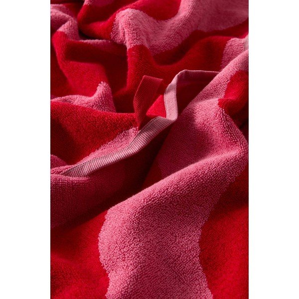 Rdeča/rožnata bombažna brisača 90x150 cm Waves – Jotex-image-4