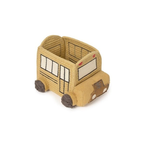 Oker rumena tekstilna otroška škatla za shranjevanje 22x19x15 cm School Bus – Lorena Canals