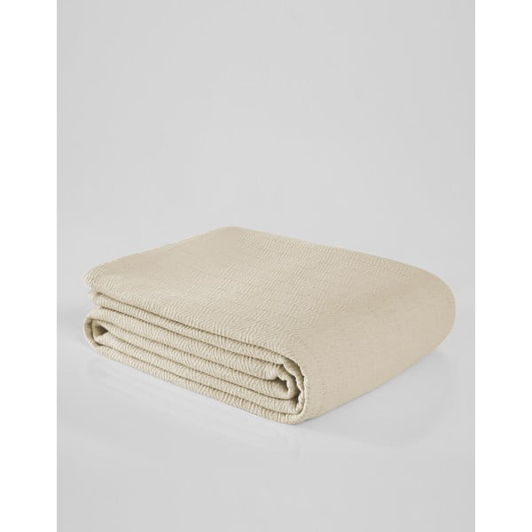 Kremno belo bombažno pregrinjalo za zakonsko posteljo 200x230 cm Serenity – Mijolnir-image-1