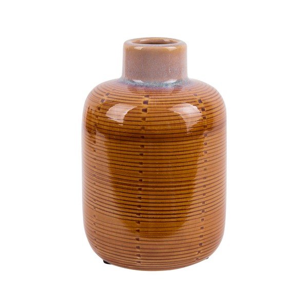 Oranžna keramična vaza PT LIVING Bottle, višina 14 cm