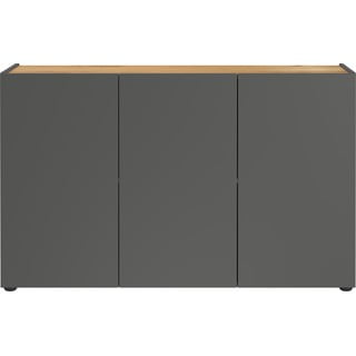 Antracitno siva omarica v hrastovem dekorju 120x76x34 cm Adrano – Germania