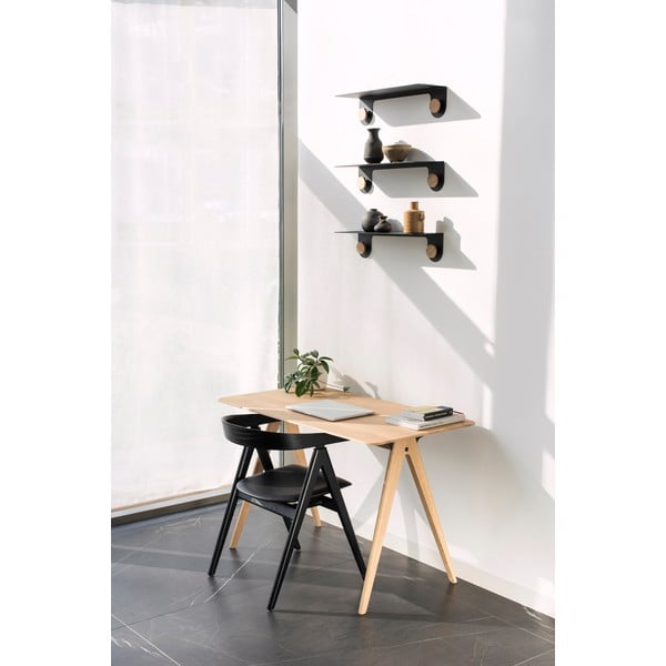 Pisalna miza iz masivnega hrasta 60x120 cm Ava – Gazzda-image-1