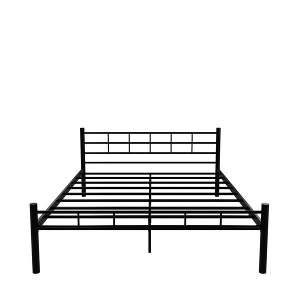 Črna kovinska zakonska postelja z letvenim dnom 160x200 cm K70 – Kalune Design-image-2