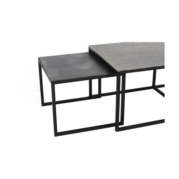 Črne/temno sive kovinske mizice v kompletu 3 ks 50x120 cm Kumalu – Light & Living-image-4