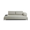 Bež-siv kavč z majhnim prostorom za odlaganje Kave Home Compo