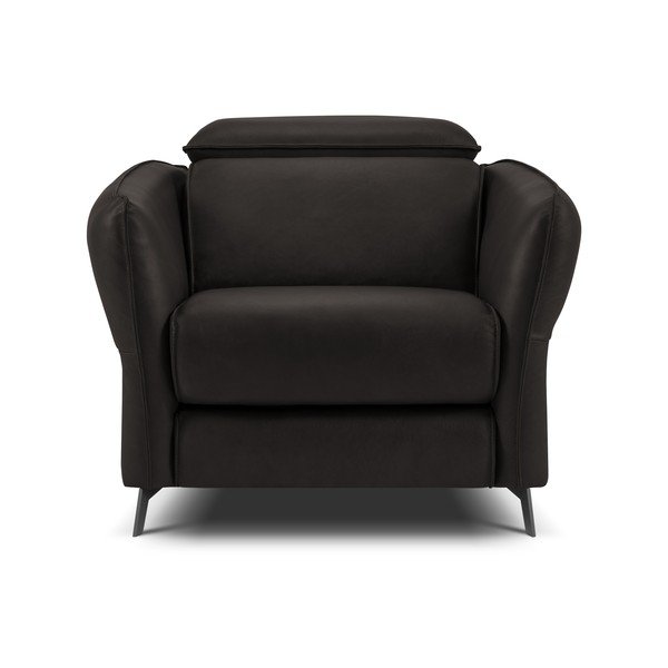 Črn usnjen fotelj Hubble – Windsor & Co Sofas