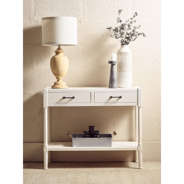 Bela stranska mizica iz masivnega bora 35x91 cm Heritage – Premier Housewares-image-1