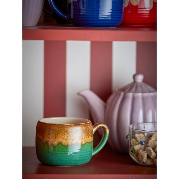 Zeleno-rjave skodelice v kompletu 4 ks iz kamenine 400 ml Sheen – Bloomingville-image-2