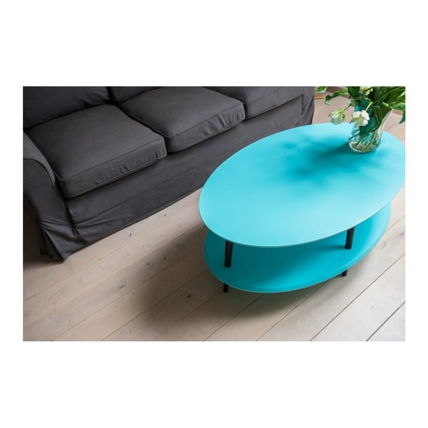 Bela kavna mizica s polico Ragaba OVO-image-3