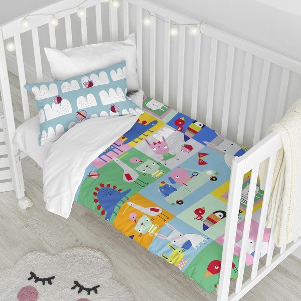 Otroška bombažna posteljnina Moshi Moshi Patchwork, 100 x 120 cm-image-4