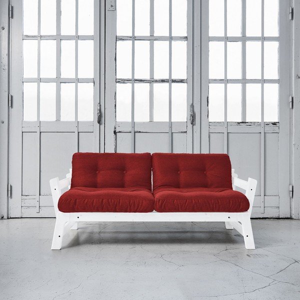 Kavč postelja Karup Step White/Passion Red-image-1