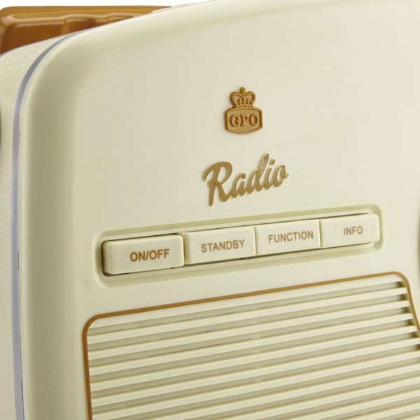 Krem-bel radio GPO Rydell Nostalgic Dab Radio Cream-image-1