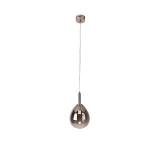 Siva LED viseča svetilka s steklenim senčilom Lukka – Candellux Lighting