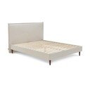 Bež zakonska postelja Bobochic Paris Sary Dark, 180 x 200 cm