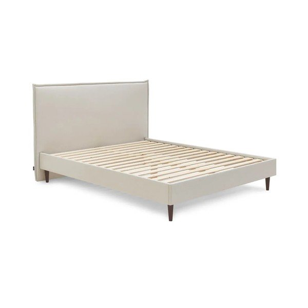 Bež zakonska postelja Bobochic Paris Sary Dark, 180 x 200 cm