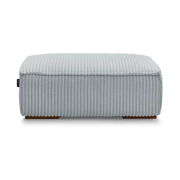 Svetlo siv tabure iz rebrastega žameta Chelsea – Bobochic Paris